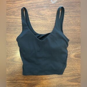 Gilly Hicks Black Cropped Scoop Neck Tank